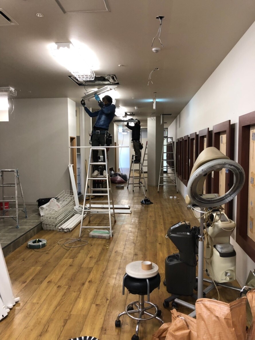 吹田市美容室電気設備工事